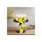 1.5" Lemon with Leaves Check Ribbon: Black & White (10 Yards)